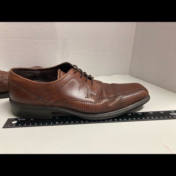 ECCO Men’s Dress Oxford Shoes tie closure light brown 1” heel size 10-10.5/44 - Picture 9 of 13